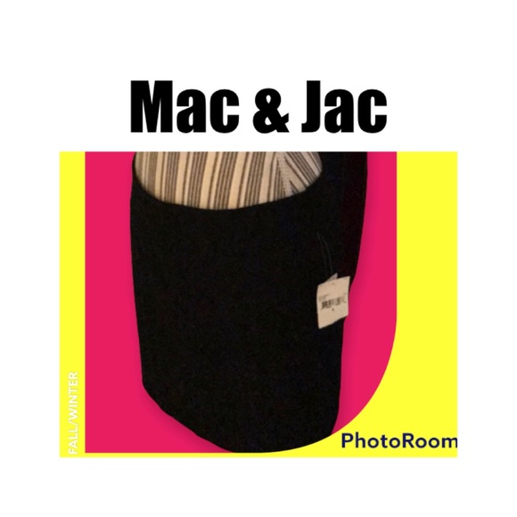 MAC & JAC Black lined Lacey mini Skirt size Lg NWT - Picture 2 of 12